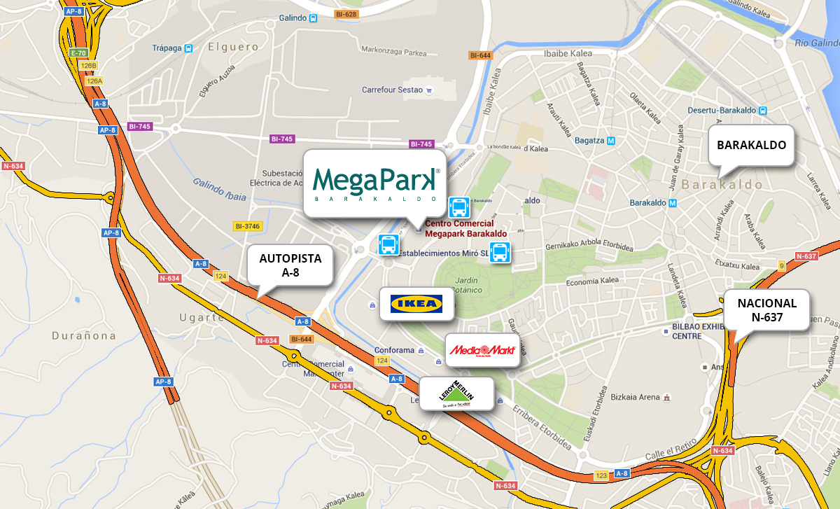 Cómo llegar Megapark Barakaldo