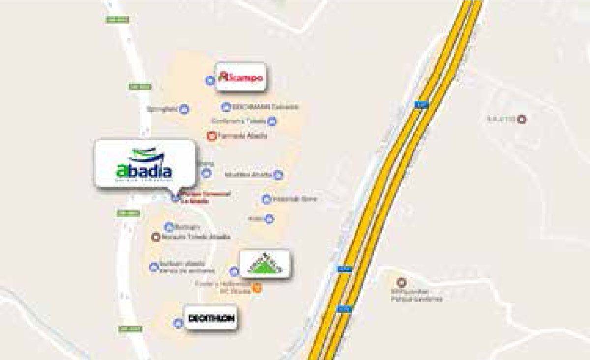 Localizacion centro comercial Abadía